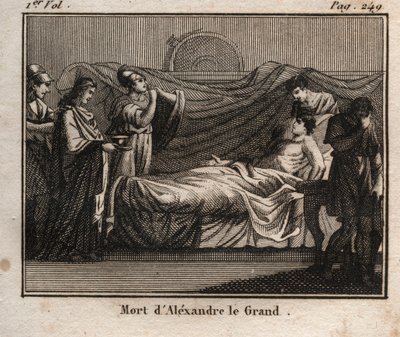 La muerte del rey macedonio Alejandro Magno (356-323 a.C.) - de 