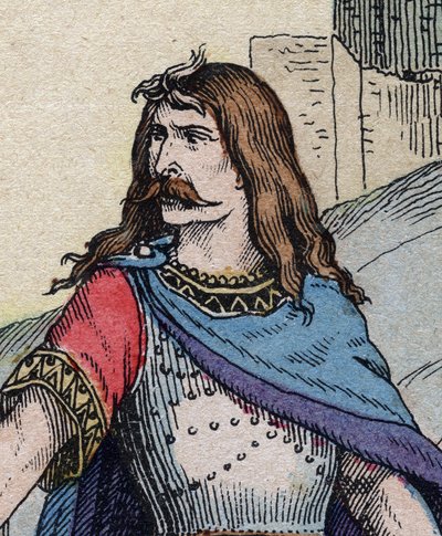El jefe galo Vercingetórix (72-46 a.C.) - grabado de Anonymous Anonymous