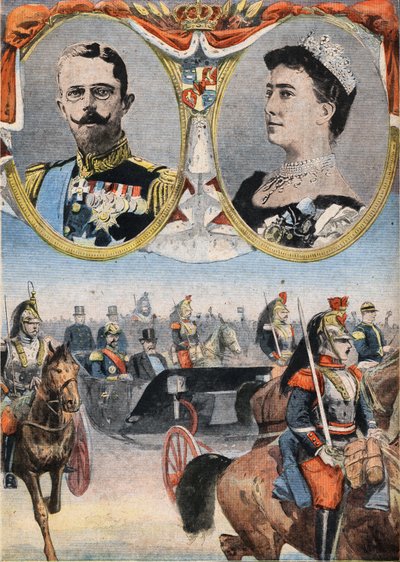 Los Huéspedes de Francia: Rey Gustavo V (1858-1950) y Reina de Suecia Victoria (Viktoria de Baden) de Anonymous Anonymous