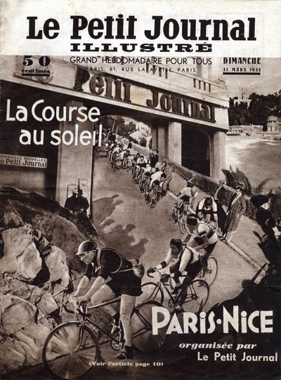 La carrera ciclista París-Niza organizada por el pequeño periódico. Portada de “Le petit journal” del 31/03/1935. Colección privada de Anonymous Anonymous