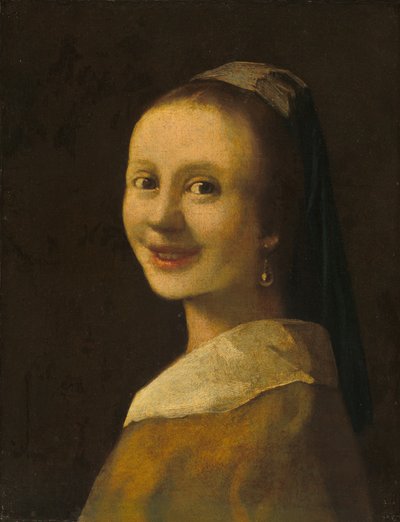 La chica sonriente, c.1925 (óleo sobre lienzo) de Anonymous Anonymous