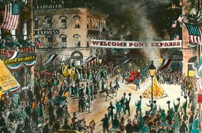 La llegada del pony express de Anonymous Anonymous