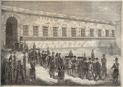 El bagne de Rochefort en el siglo XIX. Grabado en “Histoire des bagnes depuis leur création à nos jours” (1877) de Pierre Zaccone (1817-1895). Colección privada. de Anonymous Anonymous