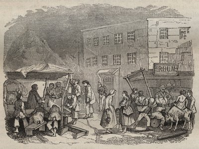 La cantina del Bagne de Rochefort en el siglo XIX. Grabado en “Histoire des bagnes depuis leur creación à nos jours” (1877) por Pierre Zaccone (1817-1895). Colección privada. de Anonymous Anonymous