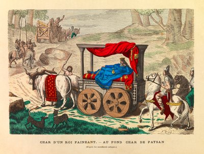 El carro de un rey perezoso con un tanque campesino en el fondo de Anonymous Anonymous