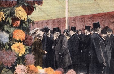 La fiesta del crisantemo: exposición oficial de crisantemos. Grabado. Uno de los periódicos Le petit parisien del 20/11/1910. Colección privada de Anonymous Anonymous