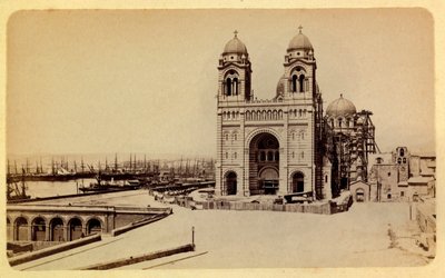 La ciudad de Marsella y sus alrededores alrededor de 1885-1890: la catedral en construcción de Anonymous Anonymous