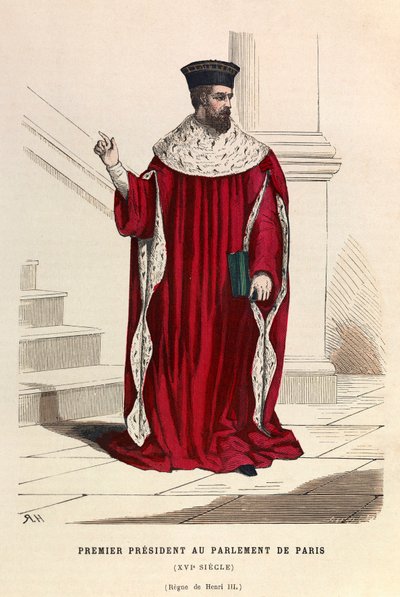 El primer presidente del Parlamento de París en el siglo XVI bajo el reinado del rey Enrique III de Anonymous Anonymous