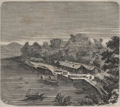 El penitenciario Saint-Laurent en Cayena (Guayana Francesa) en el siglo XIX. Grabado en “Histoire des bagnes depuis leur création à nos jours” (1877) por Pierre Zaccone (1817-1895). de Anonymous Anonymous