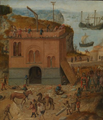La torre de Babel, c.1490 (óleo sobre tabla) de Anonymous Anonymous