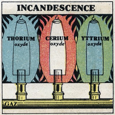 Radiación térmica: incandescente. Ilustración anónima de 1925. Colección privada. de Anonymous Anonymous
