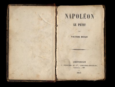 Portada de “Napoleón el Pequeño”, panfleto político de Victor Hugo sobre Louis-Napoleon Bonaparte (Napoleón III). 1855. de Anonymous Anonymous