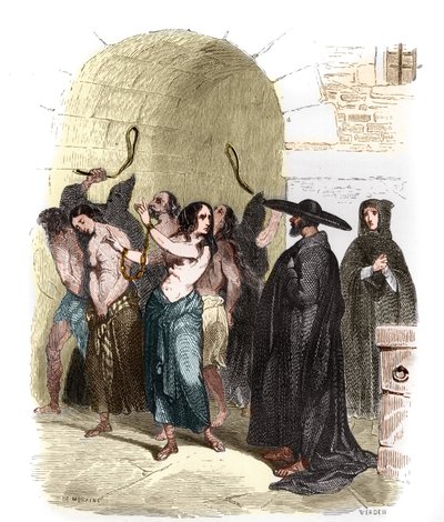 Tortura durante la Inquisición en España en el siglo XVI: mujeres condenadas a la pena de flagelación. de Anonymous Anonymous