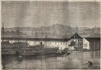El bagne de Toulon en el siglo XIX. Grabado en “Histoire des bagnes depuis leur création à nos jours” (1877) de Pierre Zaccone (1817-1895). Colección privada. de Anonymous Anonymous