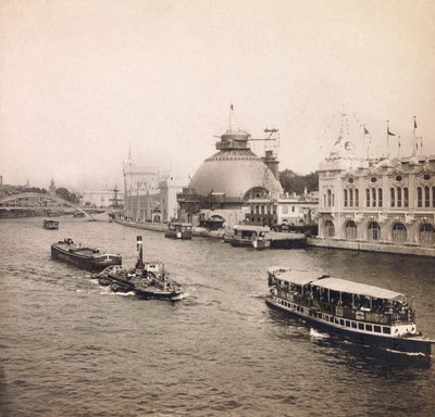 Exposición Universal de 1900 en París: Vista panorámica del Sena, margen izquierda - colección privada de Anonymous Anonymous