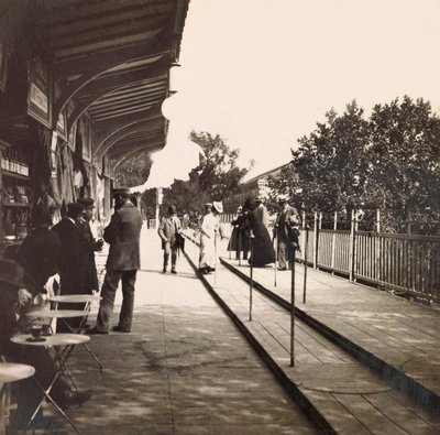 Exposición Universal de 1900 en París: La acera rodante - colección privada de Anonymous Anonymous