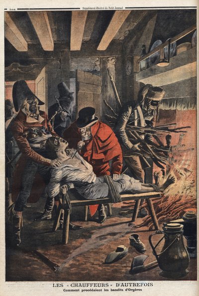 Varios hechos bajo el Directorio (1795-1799): los bandidos de Orgeres (conductores) (Ille y Vilaine), famosa banda de criminales en la región de Beauce, atacan una granja aquí, su especialidad era “calentar” a sus víctimas quemándoles los pies para hacerla de Anonymous Anonymous