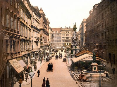 Viena en 1901. Der Graben. Fotochrome de Anonymous Anonymous