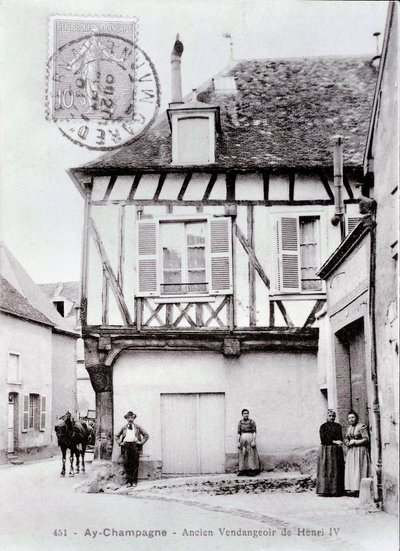 Vista del viñedo de Enrique IV en la ciudad de Ay Champagne en el Marne - Fotografía de principios del siglo XX - Colección privada de Anonymous Anonymous