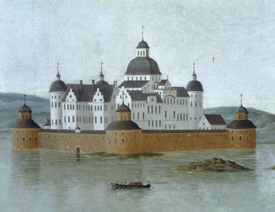 Vista de Kalmar con el castillo de Kalmar, Suecia ... (acuarela) de Anonymous Anonymous