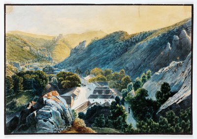 Valle de Vorderbruehl en Baja Austria y Husarentempel un pequeño y romántico edificio con vistas ... (foto) de Anonymous Anonymous