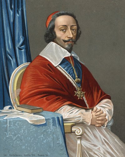 Retrato de Armand Jean Du Plessis, Cardenal por Richelieu Prelado y estadista francés (París de Anonymous Anonymous