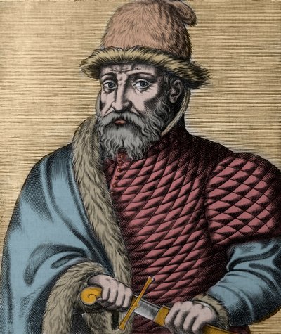 Retrato de Tamerlán (1336-1405) grabado de “Histoire de l