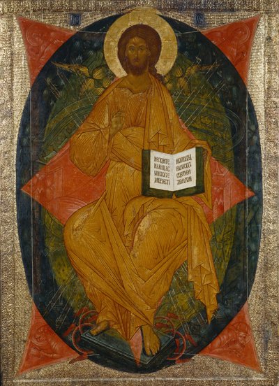 Cristo en Majestad de la Deesis, 1497 de Anonymous Russian icon painter