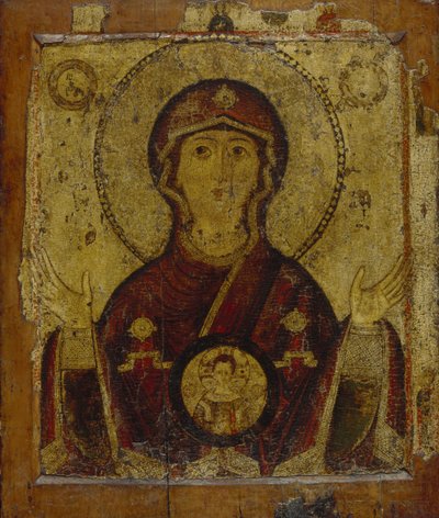 Nuestra Señora del Signo, principios del siglo XIII de Anonymous Russian icon painter