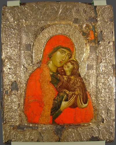 Santa Ana y María de niña, siglo XIV de Anonymous Russian icon painter