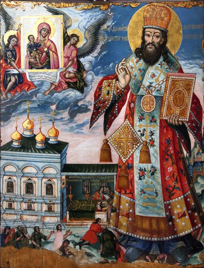 San Dimitry de Rostov, segunda mitad del siglo XVIII de Anonymous Russian icon painter