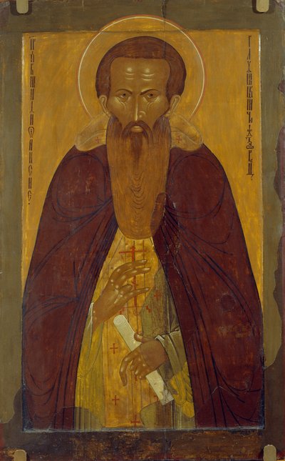 San Dionisio Glushitsky 1363-1437, siglo XVII de Anonymous Russian icon painter