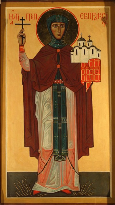 Santa Eufrasia, Princesa de Pskov de Anonymous Russian icon painter