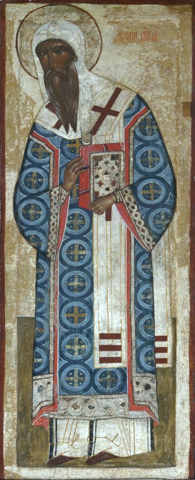 San Metropolitano Alexei de Moscú de Anonymous Russian icon painter