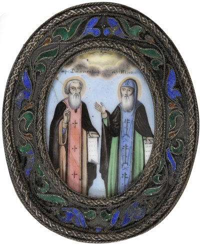 Santos Dimitry de Rostov e Ignacio Brianchaninov de Anonymous Russian icon painter