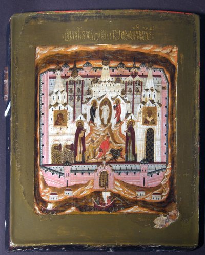 Santos Zosima y Savvatiy de Solovki, principios del siglo XVII de Anonymous Russian icon painter