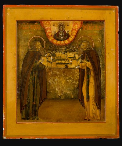 Santos Zosima y Savvatiy de Solovki, finales del siglo XVIII de Anonymous Russian icon painter