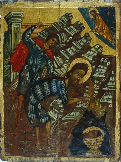 La decapitación de San Juan Bautista, segunda mitad del siglo XVI de Anonymous Russian icon painter