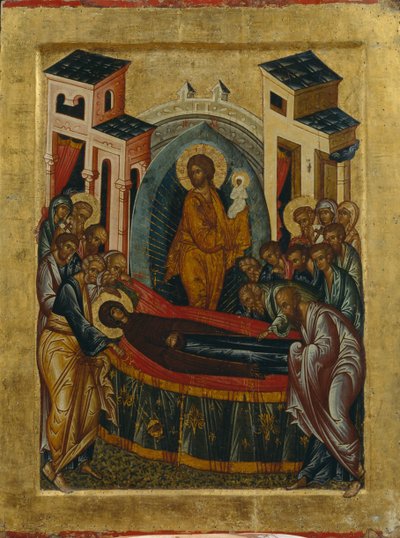 La Dormición de la Virgen de Anonymous Russian icon painter