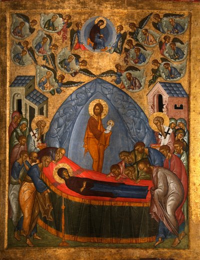 La Dormición de la Virgen, siglo XV de Anonymous Russian icon painter
