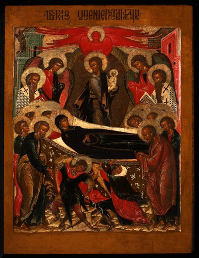 La Dormición de la Virgen, 1640s de Anonymous Russian icon painter