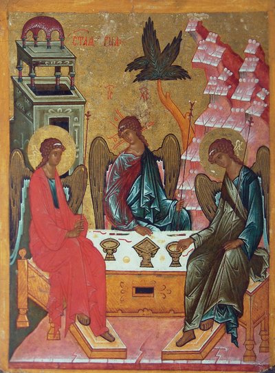 La Santísima Trinidad, siglo XV de Anonymous Russian icon painter