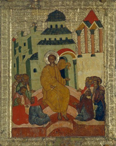 La incredulidad de Santo Tomás, 1497 de Anonymous Russian icon painter