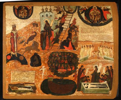 La Escalera de la Ascensión Divina, mediados del siglo XVII de Anonymous Russian icon painter