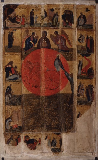 El Profeta Elías con Escenas de su Vida, Finales del siglo XIV de Anonymous Russian icon painter