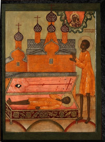 Venerable Procopio de Ustyansk, principios del siglo XVIII de Anonymous Russian icon painter
