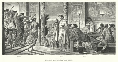 Banquete de Agatón y Platón, Antigua Grecia de Anselm Feuerbach