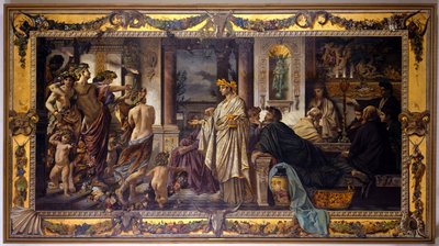 El banquete (según Platón), segunda versión de Anselm Feuerbach