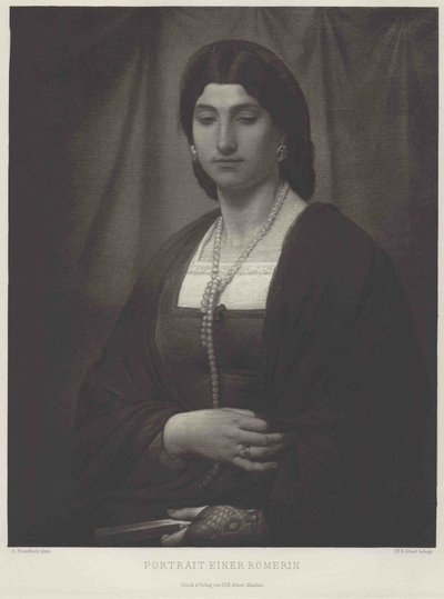 Alemán: Bildnis einer Römerin (Nanna) Retrato de una mujer (Nanna) de Anselm Feuerbach