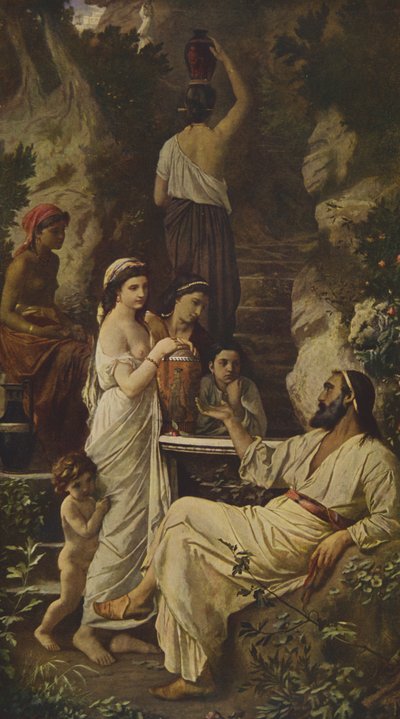 Hafiz en la fuente (pintura al óleo) de Anselm Feuerbach